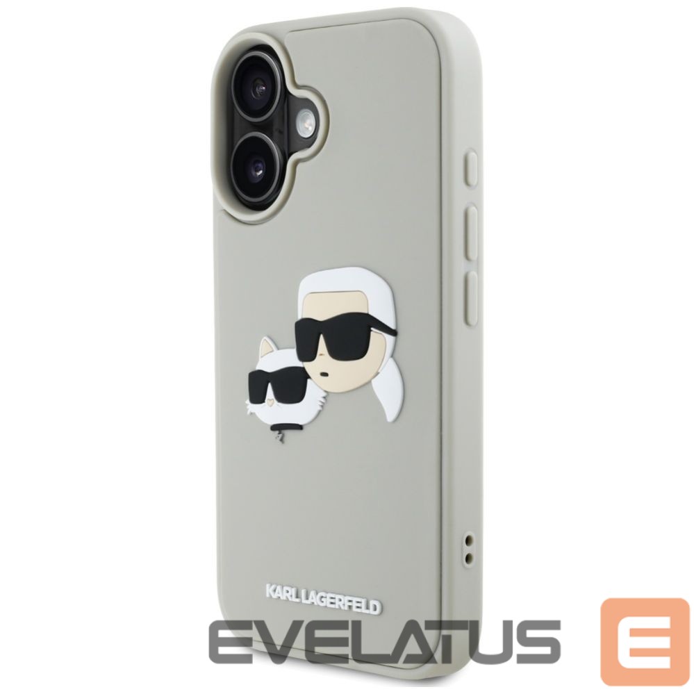 Other goods Karl Lagerfeld Karl Lagerfeld HC 3D Rubber Double Heads iPhone 16 Case - Beige