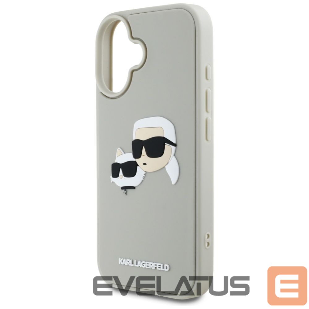 Other goods Karl Lagerfeld Karl Lagerfeld HC 3D Rubber Double Heads iPhone 16 Case - Beige