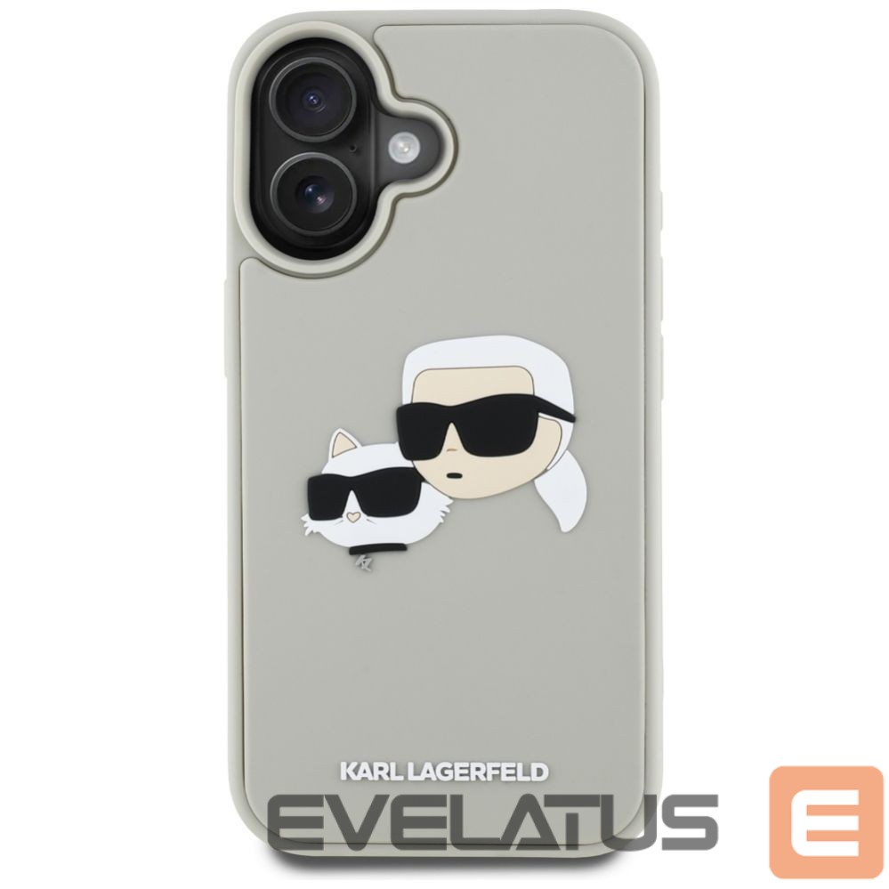 Other goods Karl Lagerfeld Karl Lagerfeld HC 3D Rubber Double Heads iPhone 16 Case - Beige