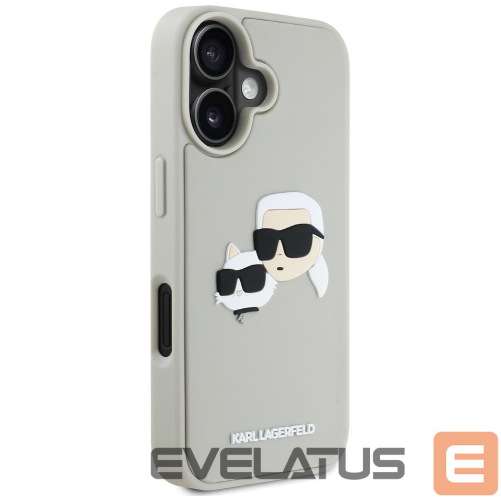 Other goods Karl Lagerfeld Karl Lagerfeld HC 3D Rubber Double Heads iPhone 16 Case - Beige