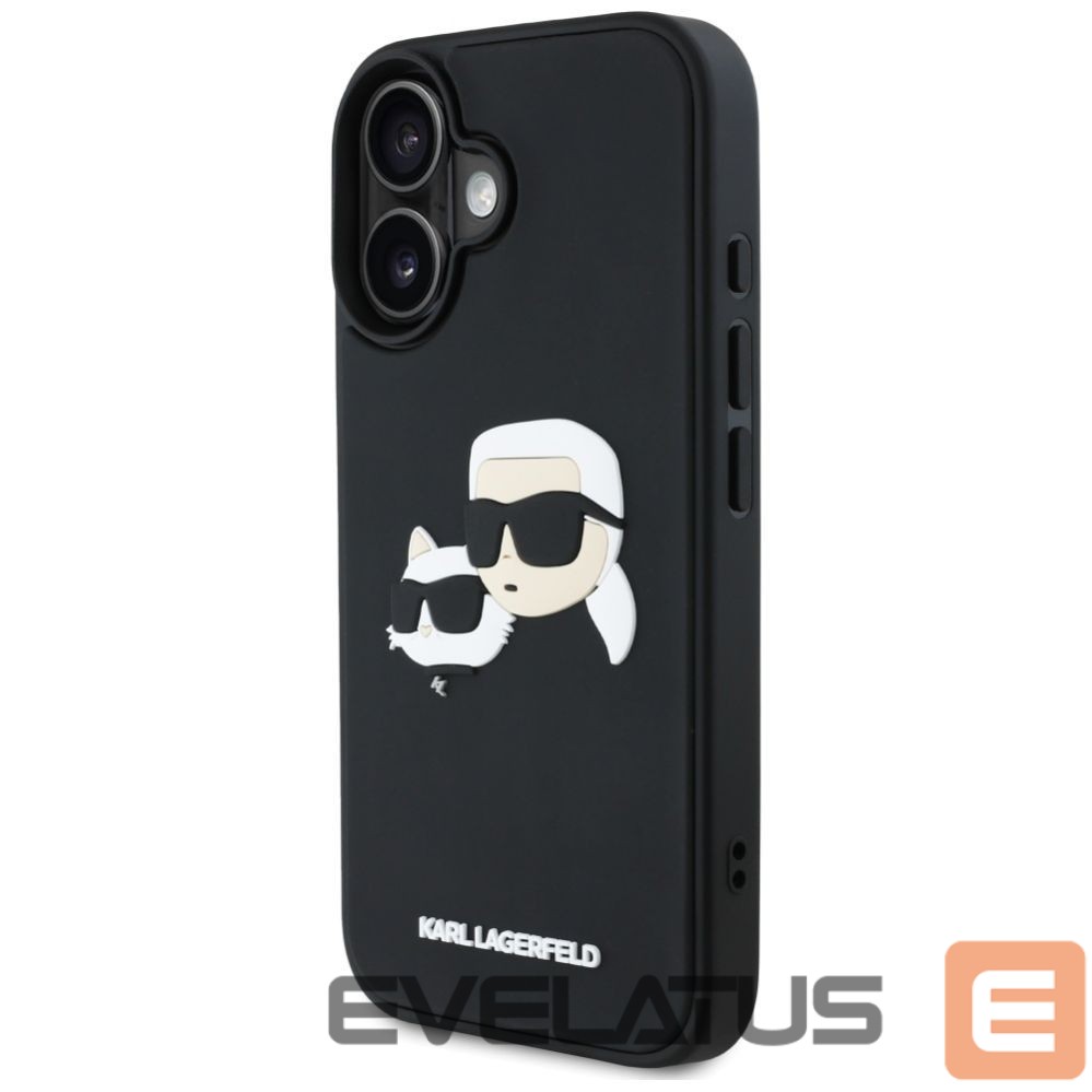 Other goods Karl Lagerfeld Karl Lagerfeld HC 3D Rubber Double Heads iPhone 16 Case - Black