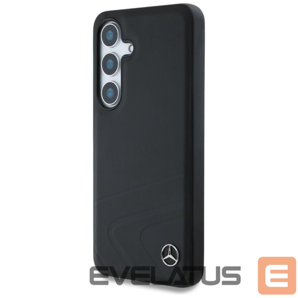 Other goods Mercedes-Benz Mercedes Leather Horizontal Debossed Curves MagSafe Case for Samsung Galaxy S25 - Black