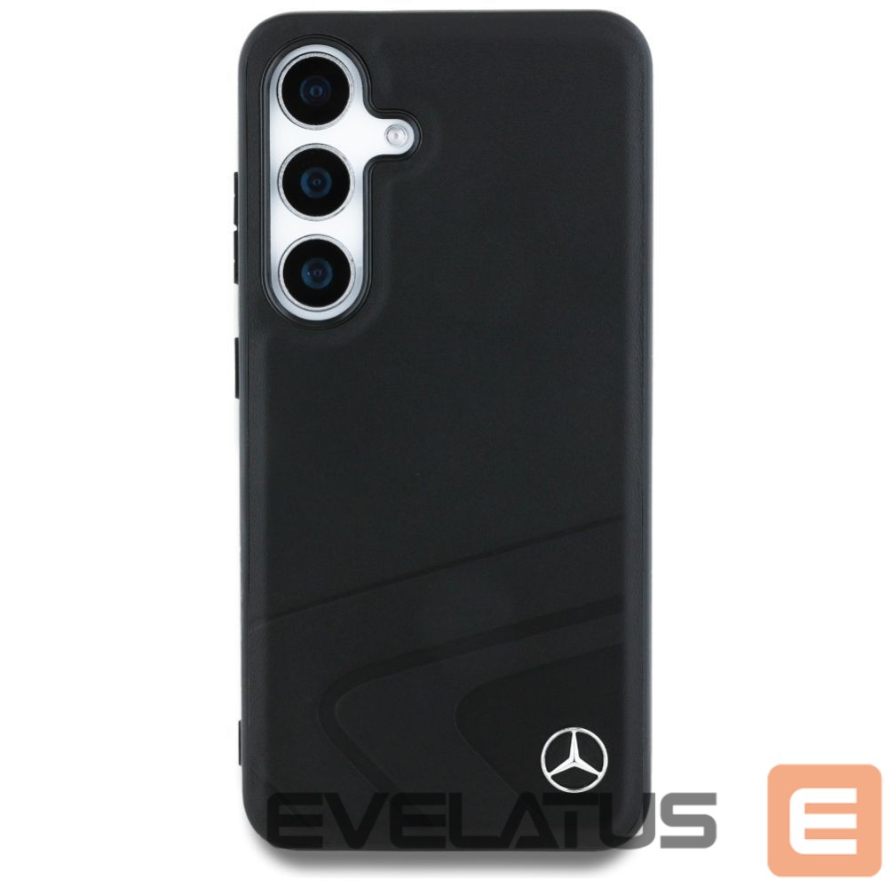 Other goods Mercedes-Benz Mercedes Leather Horizontal Debossed Curves MagSafe Case for Samsung Galaxy S25 - Black