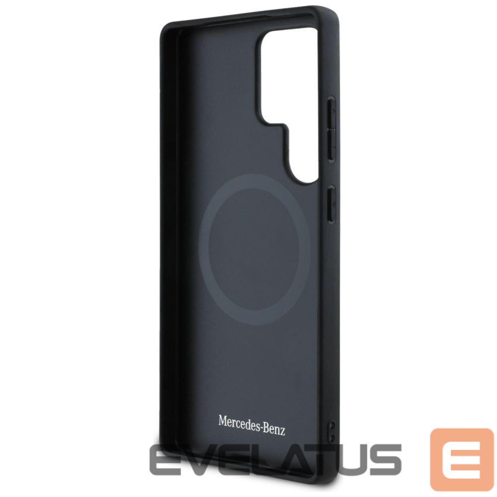 Other goods Mercedes-Benz Mercedes Leather Horizontal Debossed Curves MagSafe Case for Samsung Galaxy S25 Ultra - Black