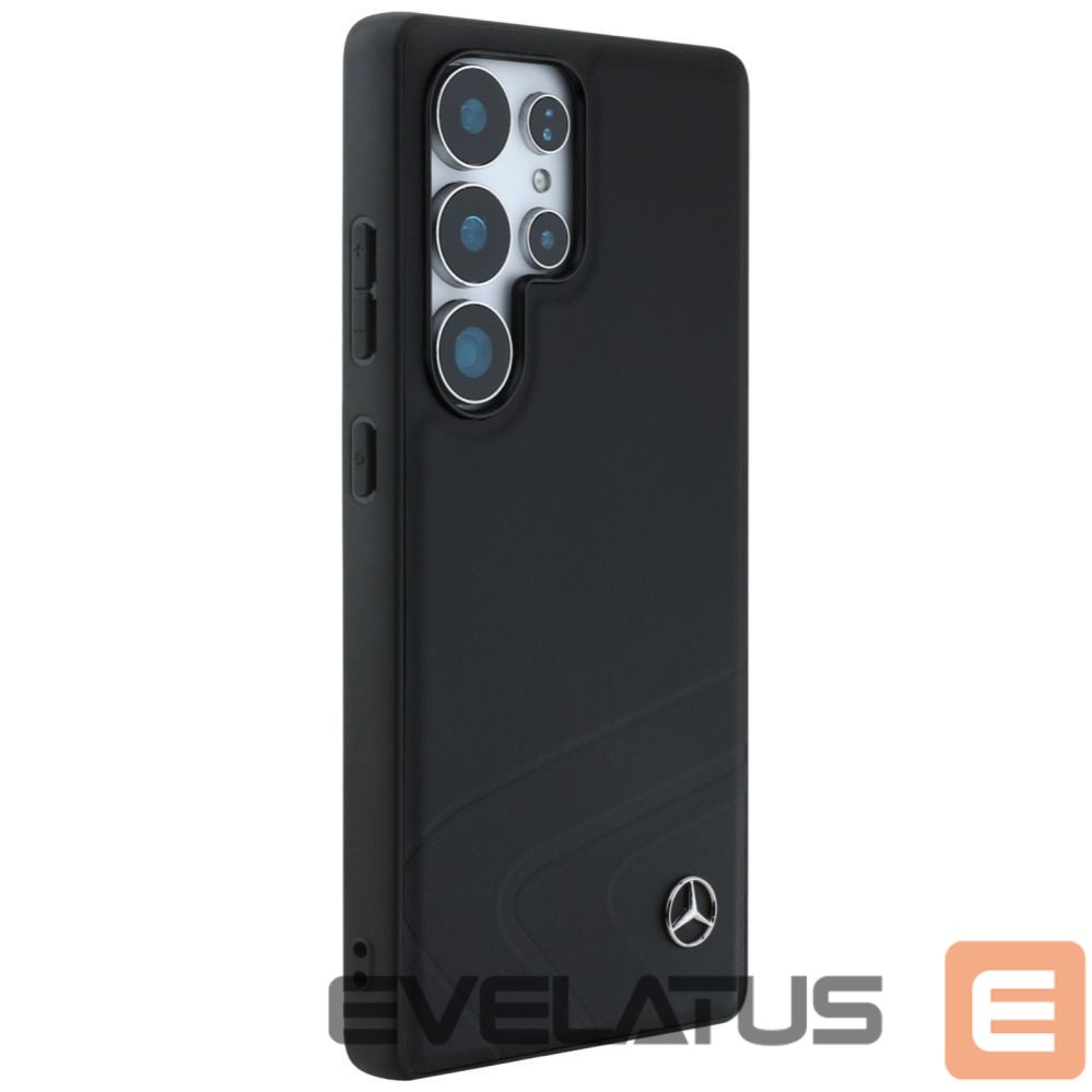 Other goods Mercedes-Benz Mercedes Leather Horizontal Debossed Curves MagSafe Case for Samsung Galaxy S25 Ultra - Black