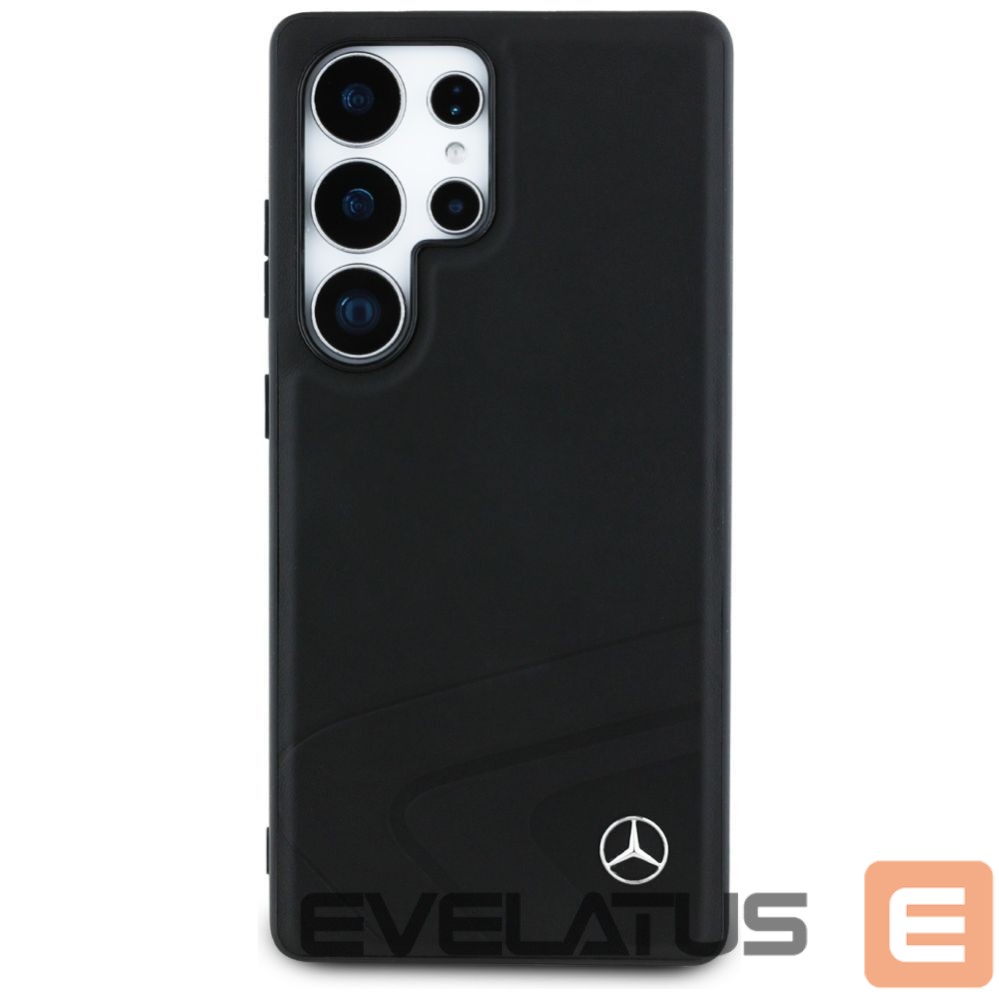 Other goods Mercedes-Benz Mercedes Leather Horizontal Debossed Curves MagSafe Case for Samsung Galaxy S25 Ultra - Black