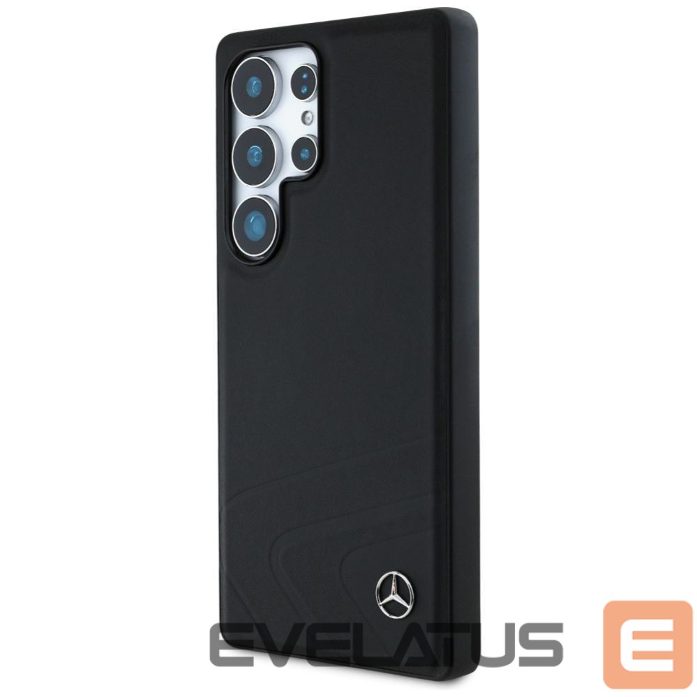 Other goods Mercedes-Benz Mercedes Leather Horizontal Debossed Curves MagSafe Case for Samsung Galaxy S25 Ultra - Black