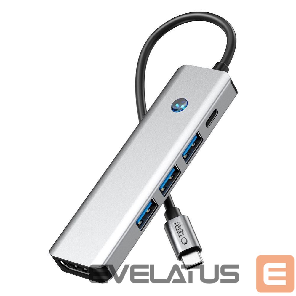 Other goods Tech-Protect Tech-Protect HB01 HUB Adapter 5in1 USB-C + USB3.0 + HDMI 4K 60Hz + PD100W - gray