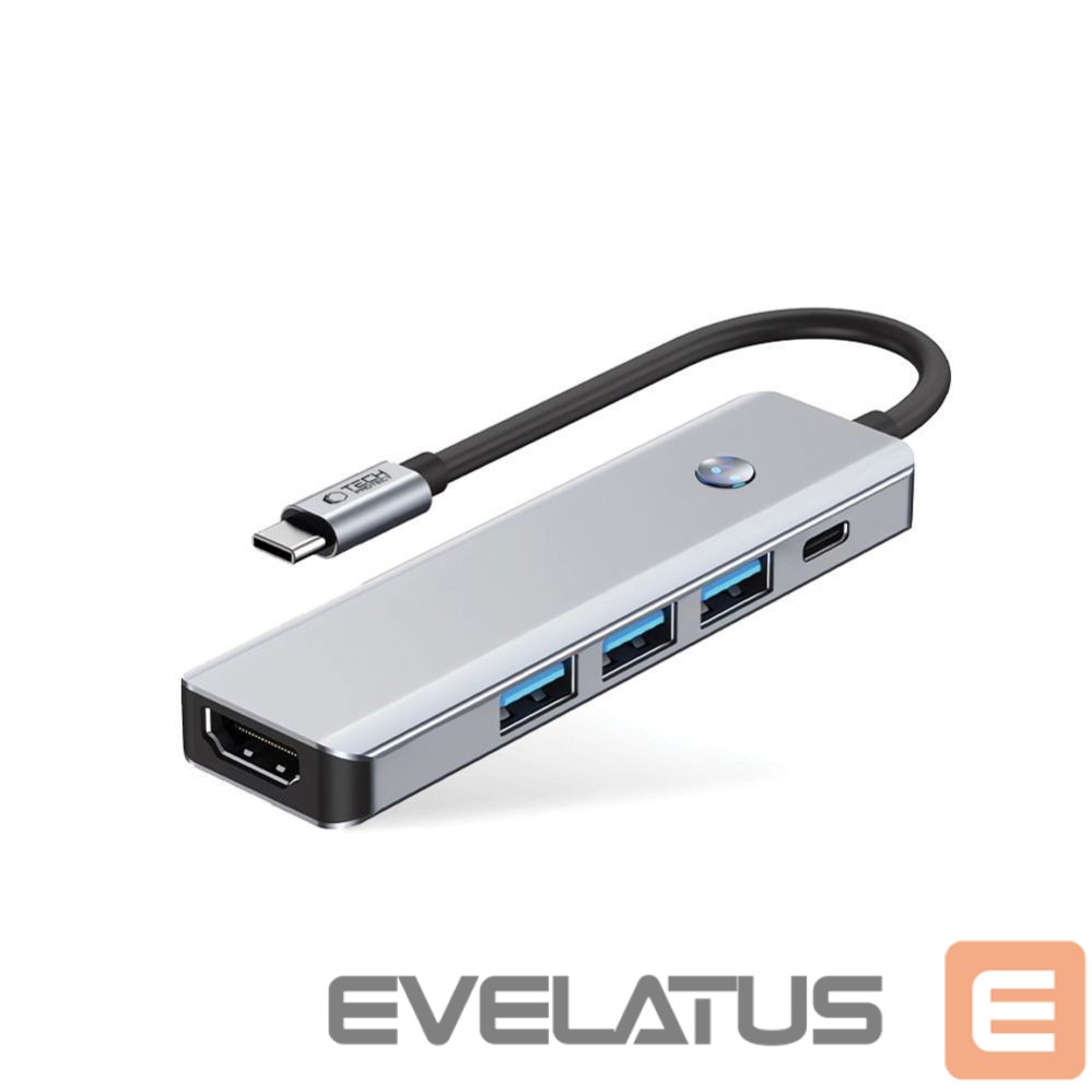 Other goods Tech-Protect Tech-Protect HB01 HUB Adapter 5in1 USB-C + USB3.0 + HDMI 4K 60Hz + PD100W - gray