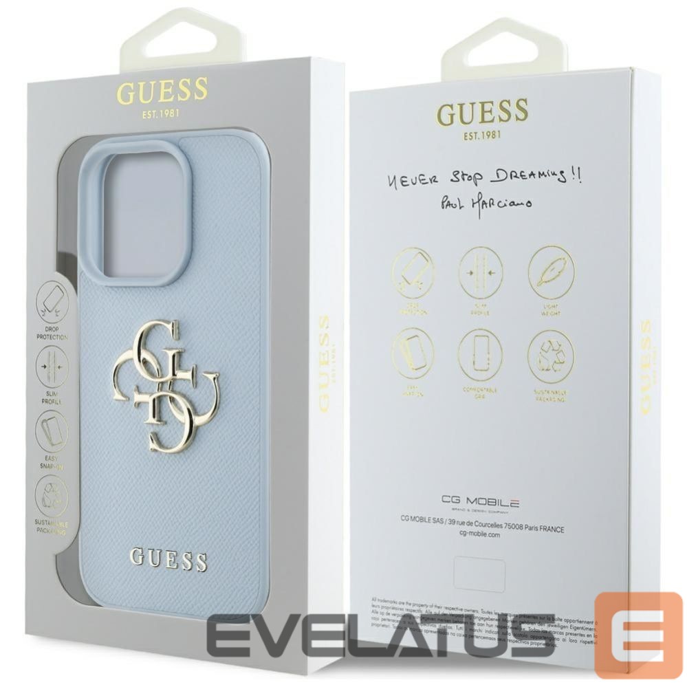 Other goods Guess Guess Grained Big 4G Logo Small Classic Logo case for iPhone 16 Pro Max - blue