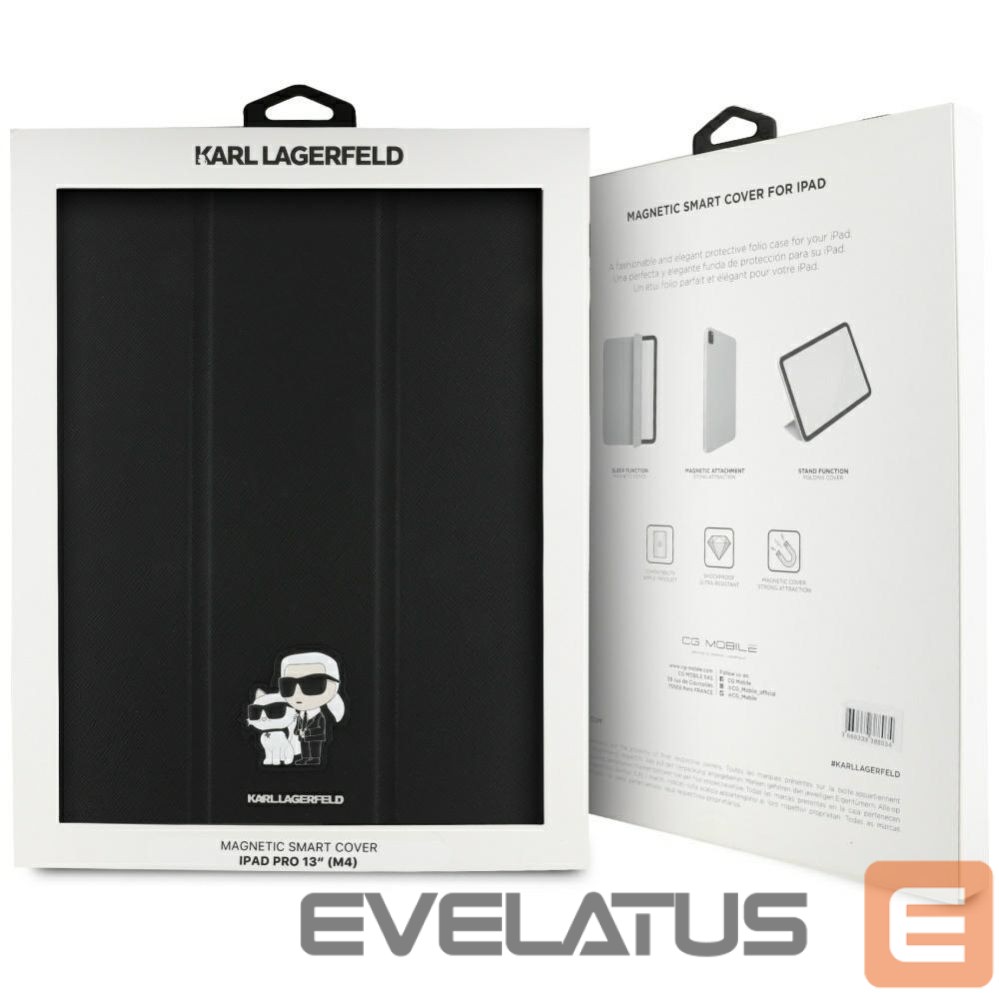 Other goods Karl Lagerfeld Karl Lagerfeld Saffiano Magnetic Karl & Choupette iPad Pro 13" 2024 Book Cover Case - Black