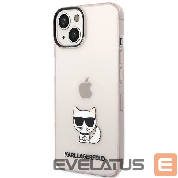 Other goods Karl Lagerfeld Karl Lagerfeld Transparent Choupette Body Case for iPhone 14 Plus / 15 Plus 6.7" - Pink