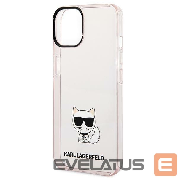 Other goods Karl Lagerfeld Karl Lagerfeld Transparent Choupette Body Case for iPhone 14 Plus / 15 Plus 6.7" - Pink