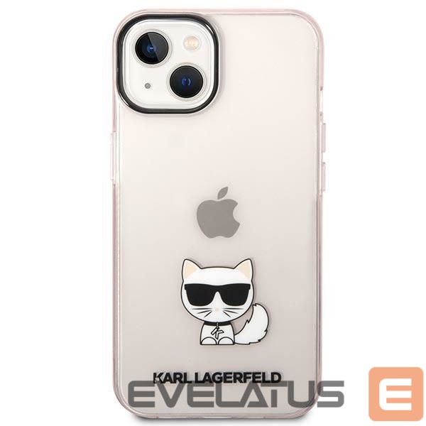 Other goods Karl Lagerfeld Karl Lagerfeld Transparent Choupette Body Case for iPhone 14 Plus / 15 Plus 6.7" - Pink