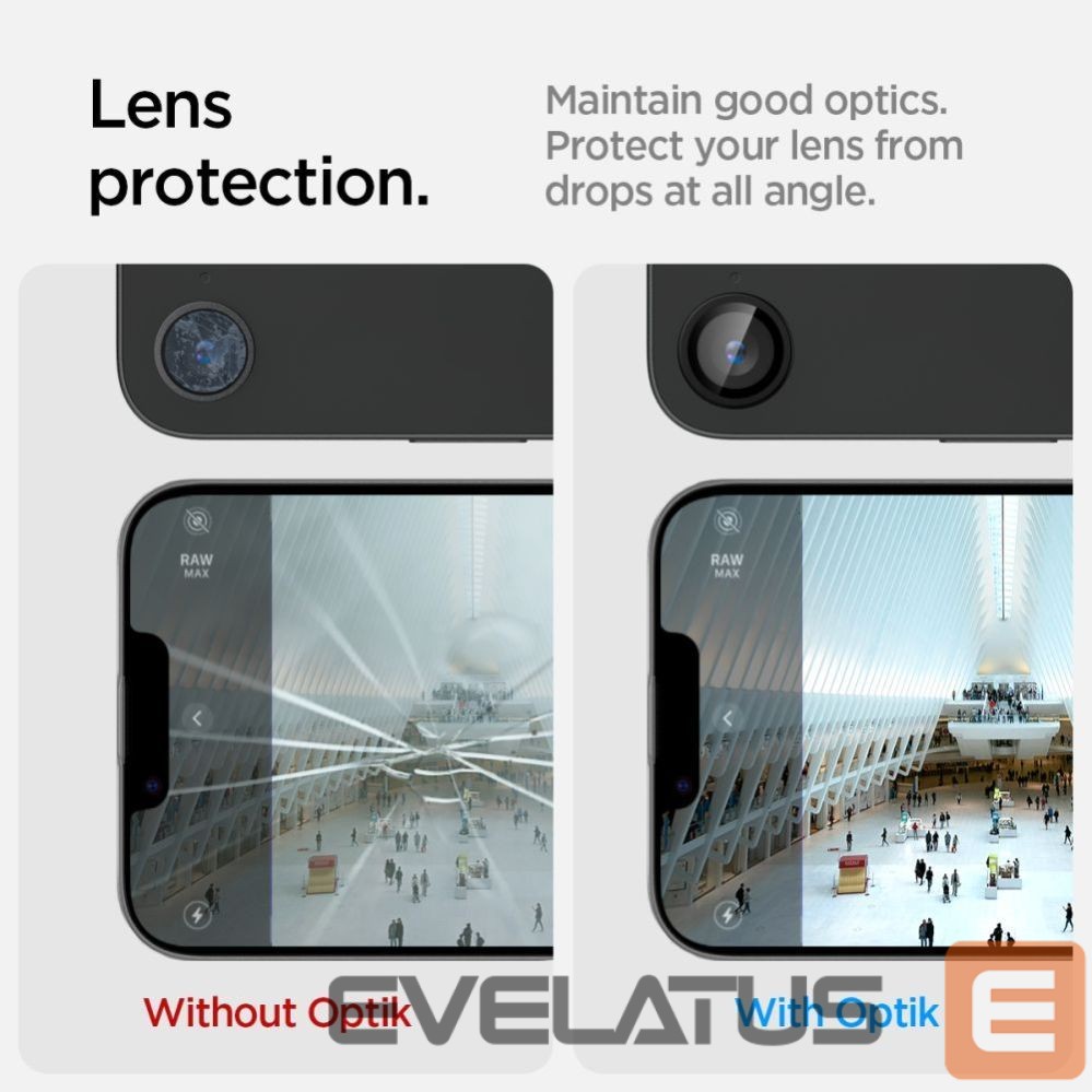 Other goods Spigen Spigen Optik Pro GLAS.TR "Ez Fit" Camera Cover 2-pack for iPhone 16e / 17e - Black