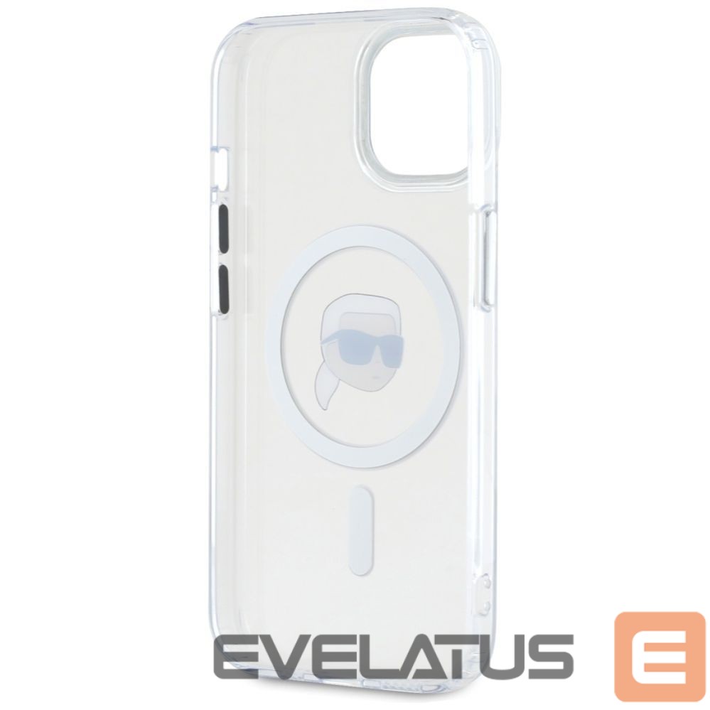 Other goods Karl Lagerfeld Karl Lagerfeld IML Metal Karl Head MagSafe Case for iPhone 15 Plus White
