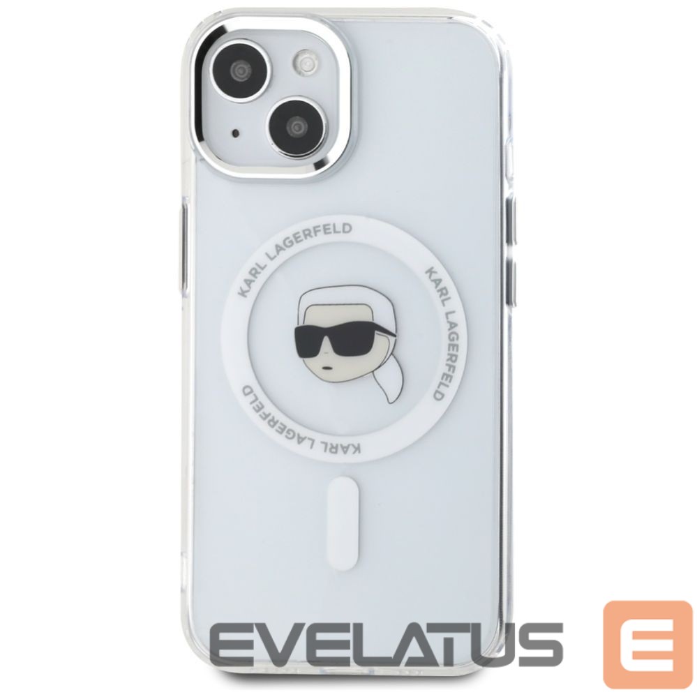 Other goods Karl Lagerfeld Karl Lagerfeld IML Metal Karl Head MagSafe Case for iPhone 15 Plus White