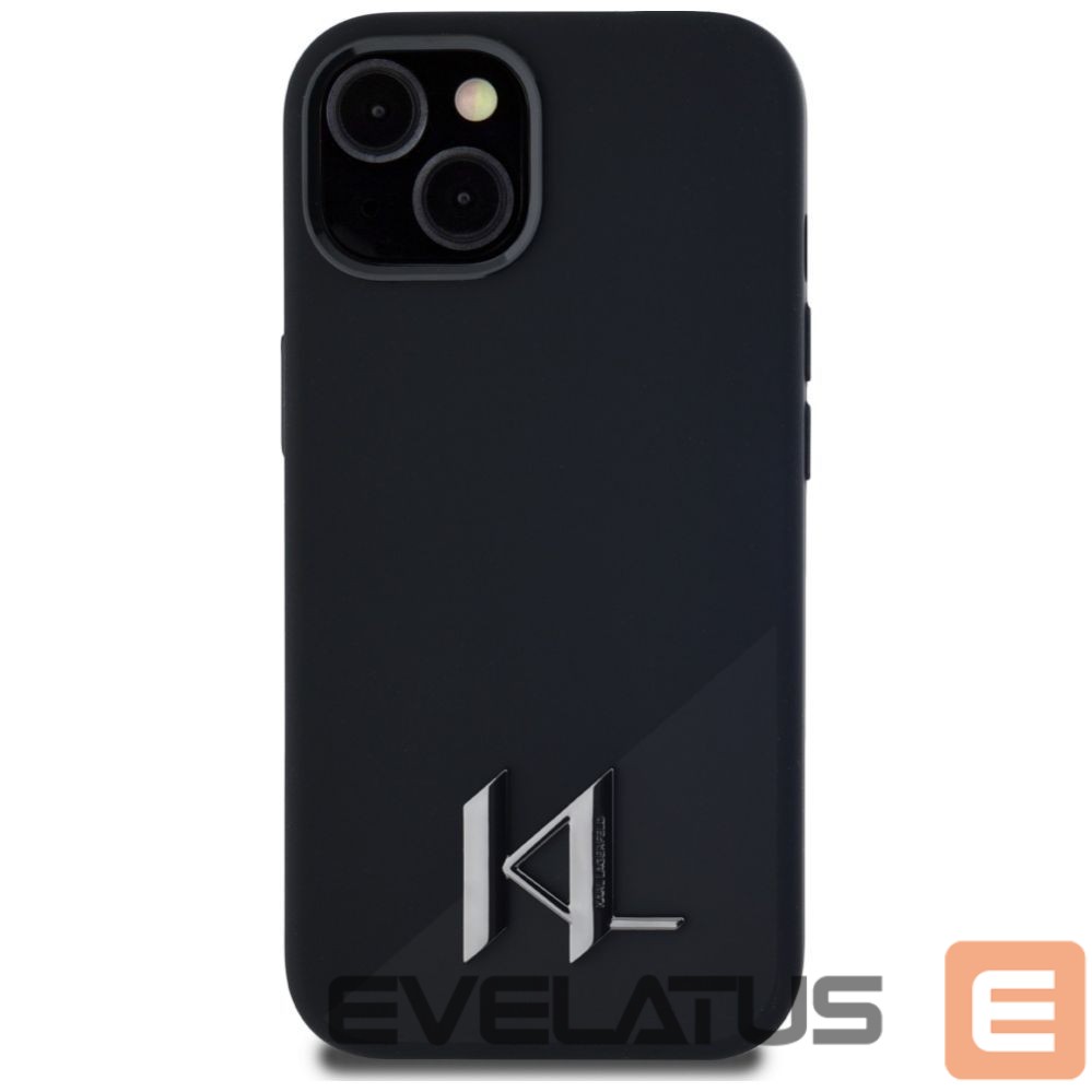 Other goods Karl Lagerfeld Karl Lagerfeld Silicone Shadow Metal Initial MagSafe Case for iPhone 15 Black