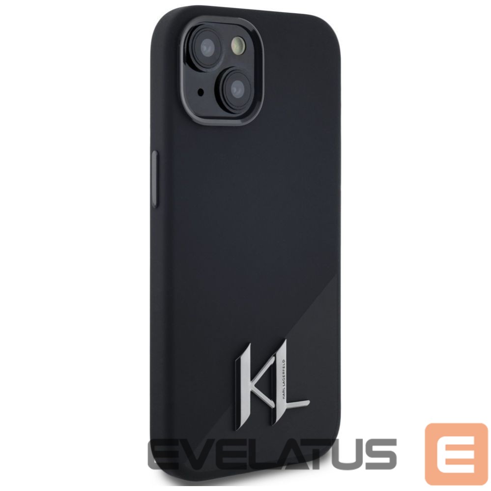 Other goods Karl Lagerfeld Karl Lagerfeld Silicone Shadow Metal Initial MagSafe Case for iPhone 15 Black