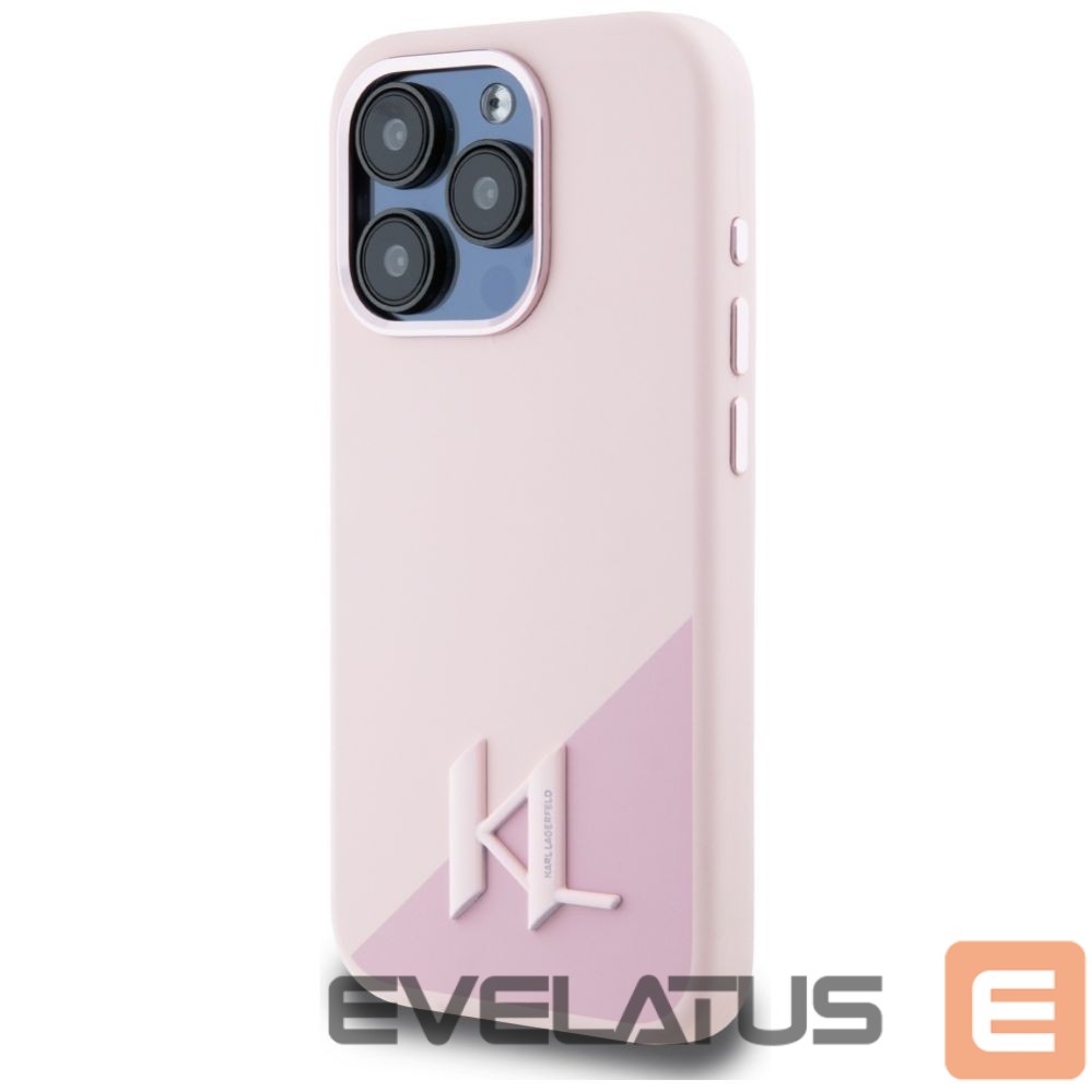 Other goods Karl Lagerfeld Karl Lagerfeld Silicone Shadow Metal Initial MagSafe Case for iPhone 15 Pro Max Pink