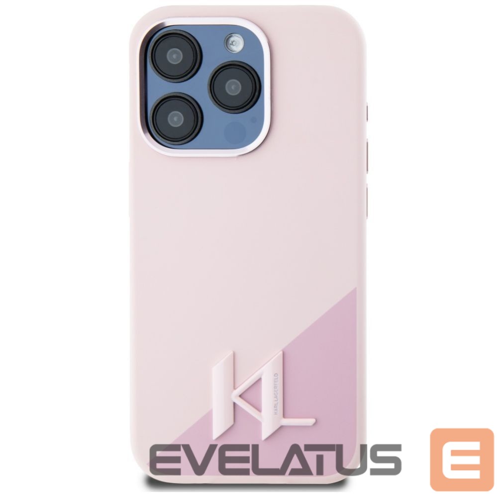 Other goods Karl Lagerfeld Karl Lagerfeld Silicone Shadow Metal Initial MagSafe Case for iPhone 15 Pro Max Pink