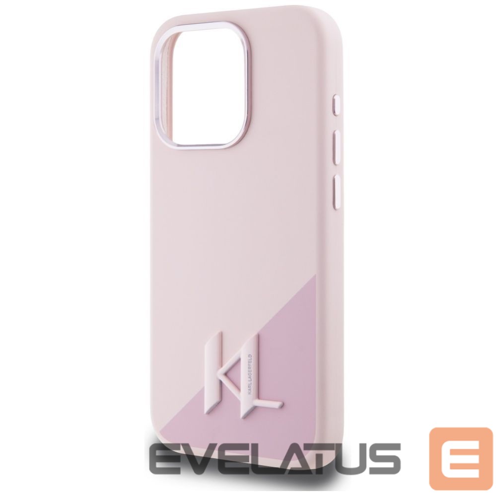 Other goods Karl Lagerfeld Karl Lagerfeld Silicone Shadow Metal Initial MagSafe Case for iPhone 15 Pro Max Pink