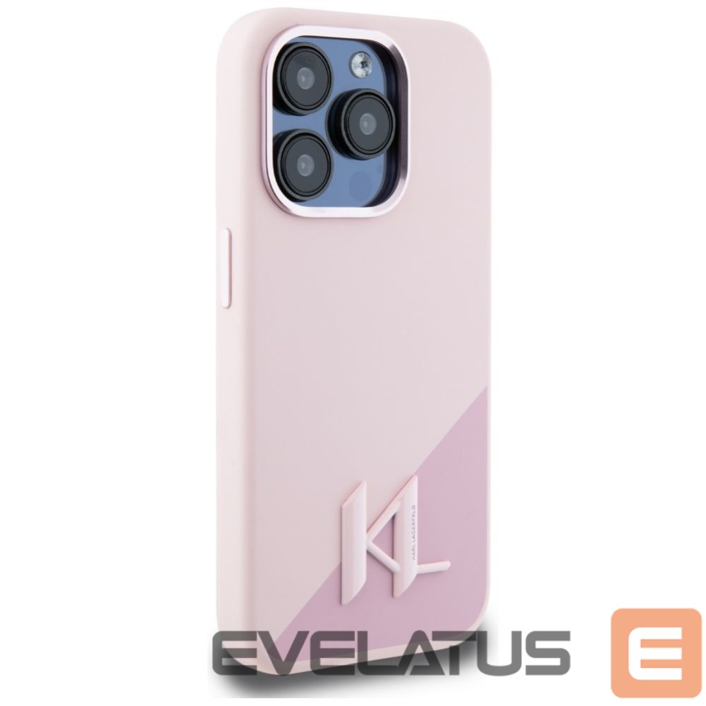Other goods Karl Lagerfeld Karl Lagerfeld Silicone Shadow Metal Initial MagSafe Case for iPhone 15 Pro Max Pink
