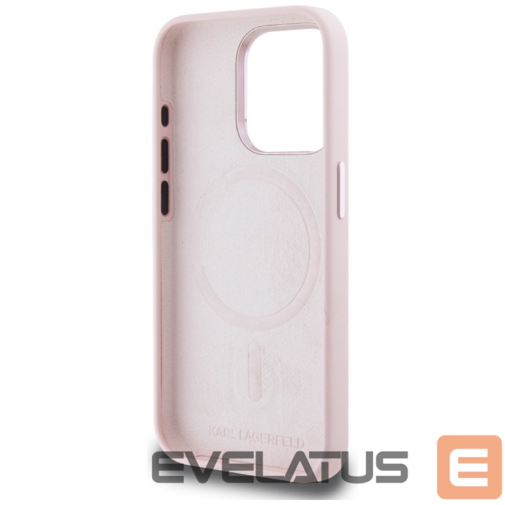 Other goods Karl Lagerfeld Karl Lagerfeld Silicone Shadow Metal Initial MagSafe Case for iPhone 15 Pro Max Pink