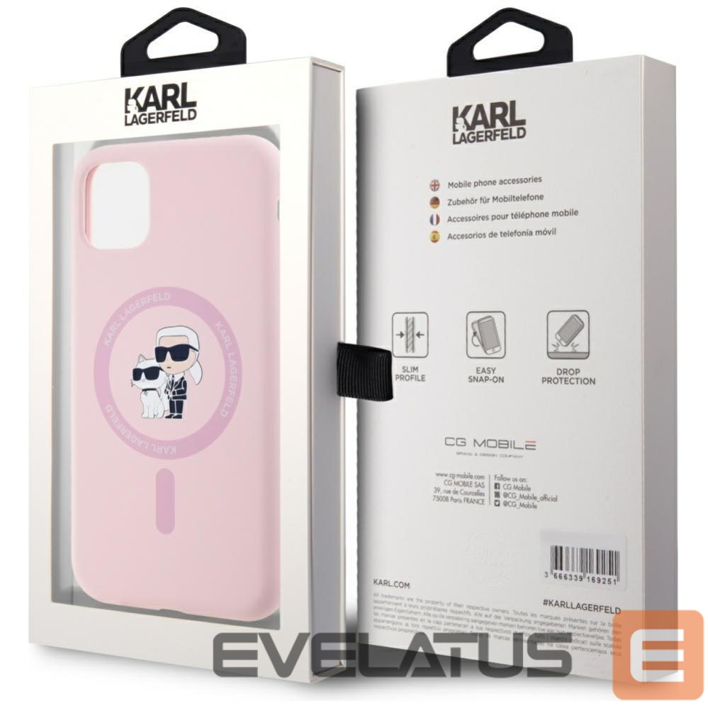 Other goods Karl Lagerfeld Karl Lagerfeld Silicone Karl&Choupette MagSafe iPhone 11 Case - Pink