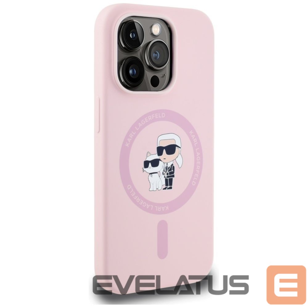 Other goods Karl Lagerfeld Karl Lagerfeld Silicone Karl&Choupette MagSafe Case for iPhone 14 Pro Max - Pink