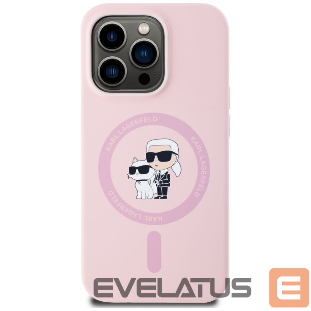Other goods Karl Lagerfeld Karl Lagerfeld Silicone Karl&Choupette MagSafe Case for iPhone 14 Pro Max - Pink