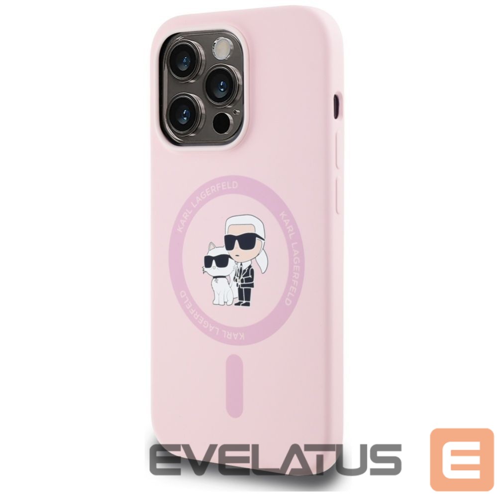 Other goods Karl Lagerfeld Karl Lagerfeld Silicone Karl&Choupette MagSafe Case for iPhone 14 Pro Max - Pink