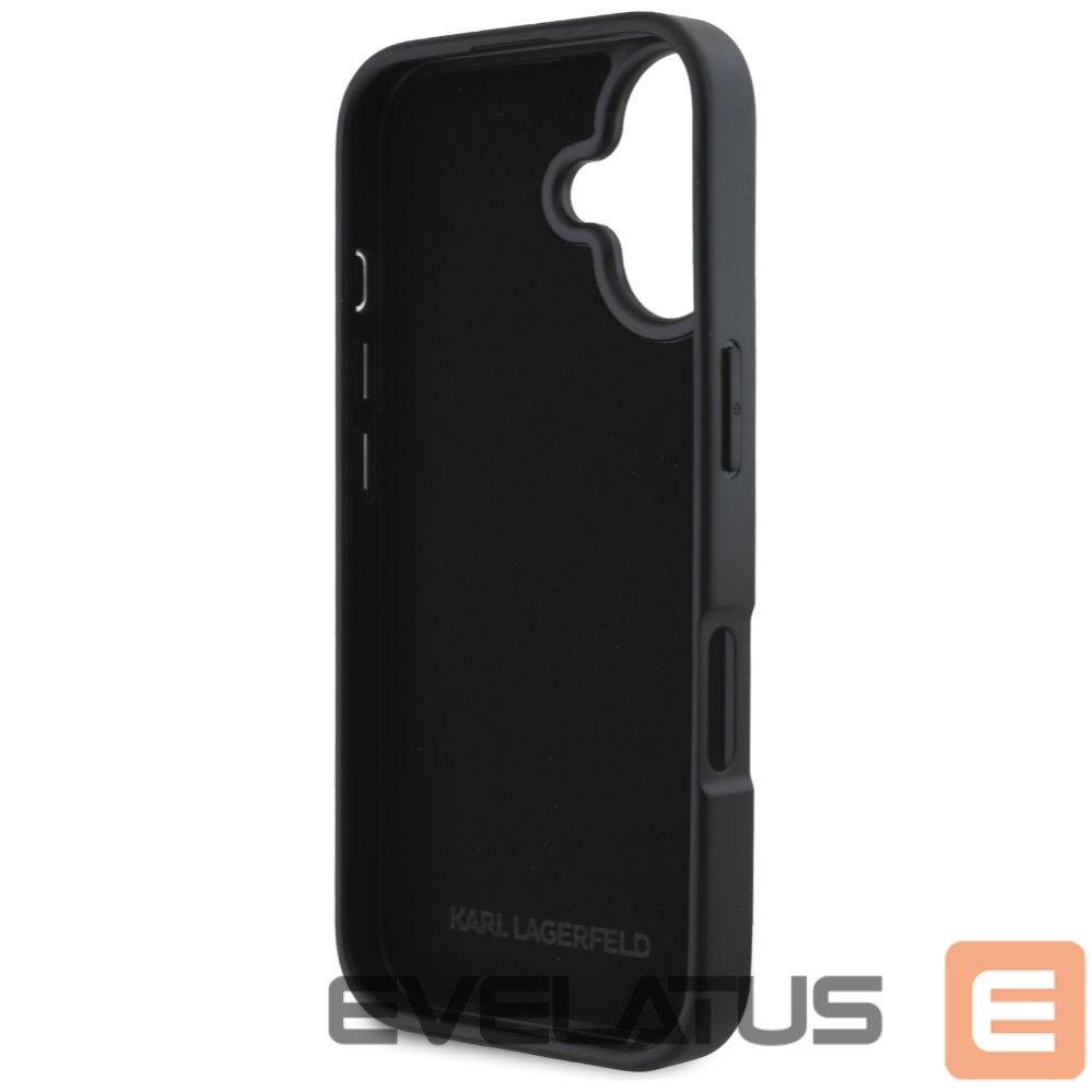 Other goods Karl Lagerfeld Karl Lagerfeld HC Grained PU Cardslot Metal Elong iPhone 16 Case - Black