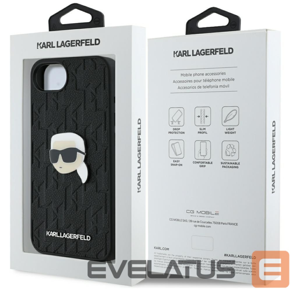 Other goods Karl Lagerfeld Karl Lagerfeld Monogram Karl Head Pin iPhone 16e Case - Black