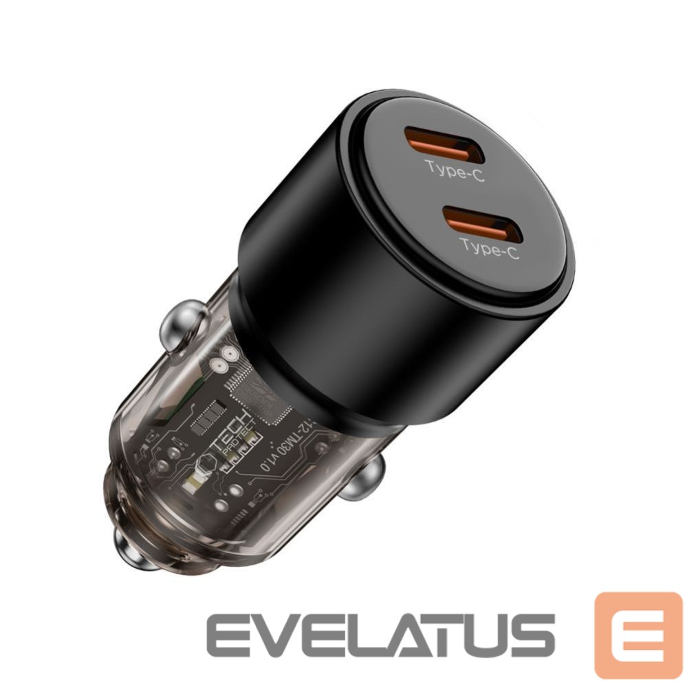 Other goods Tech-Protect CC03 2-port PD100W car charger - black