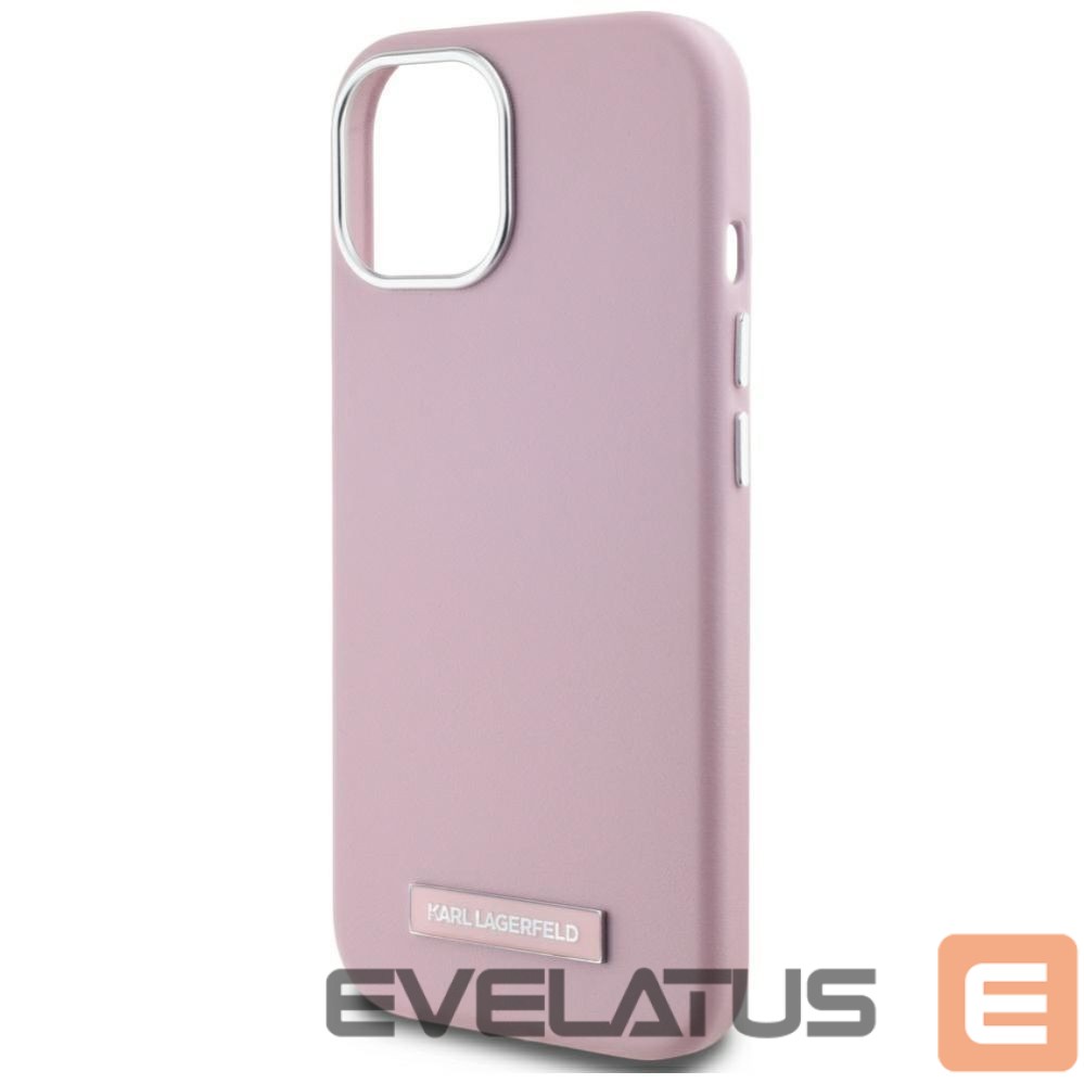 Other goods Karl Lagerfeld Karl Lagerfeld FW Metal Plate MagSafe iPhone 15 Case - Pink