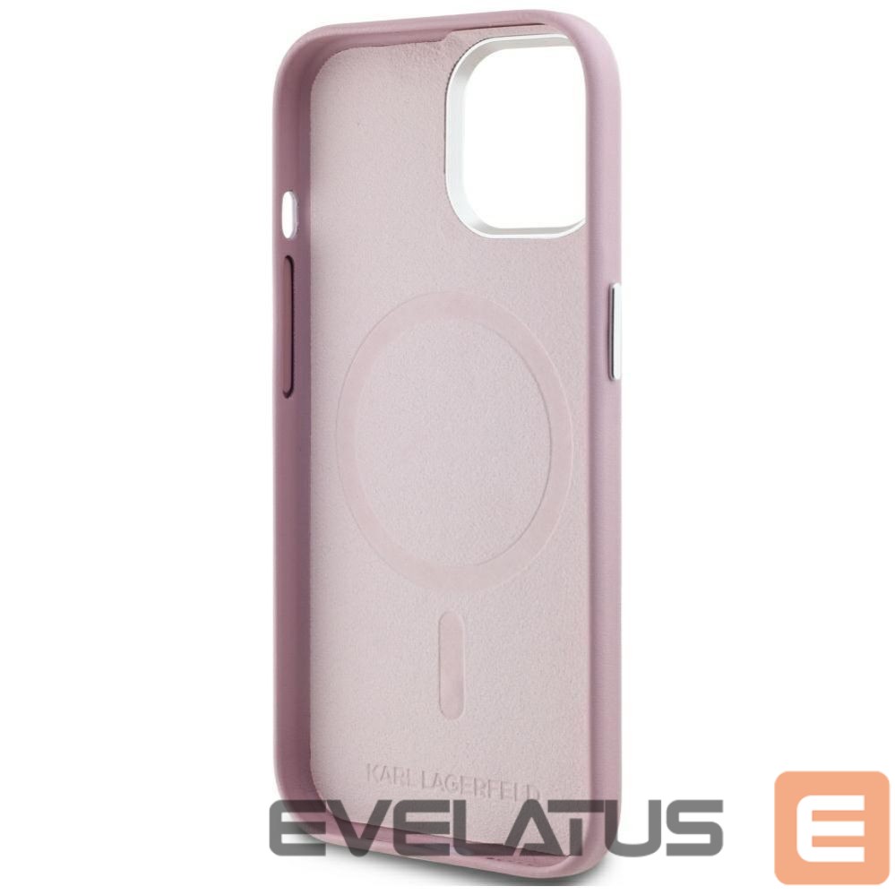 Other goods Karl Lagerfeld Karl Lagerfeld FW Metal Plate MagSafe iPhone 15 Case - Pink