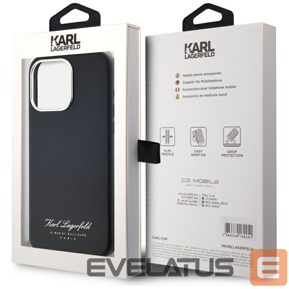 Other goods Karl Lagerfeld Karl Lagerfeld hotel RSG iPhone 15 Pro case - black