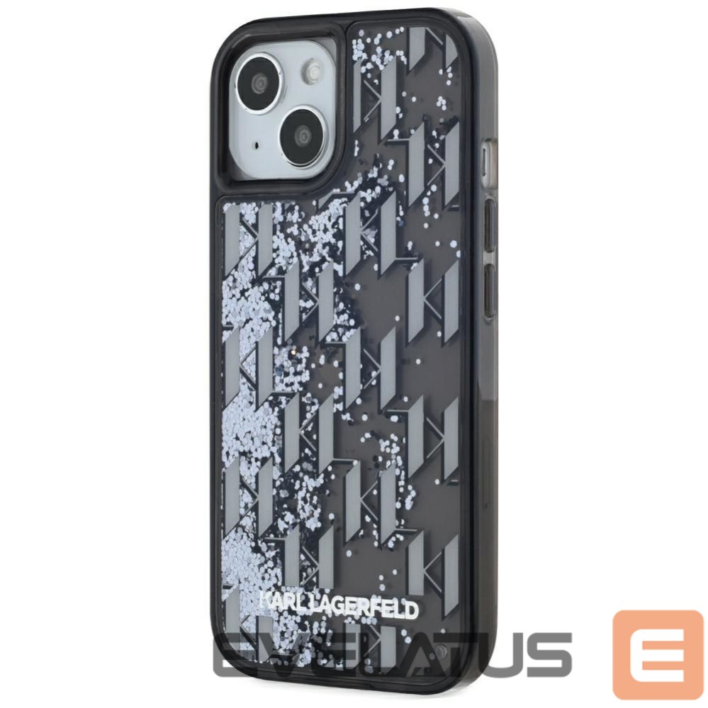 Other goods Karl Lagerfeld Karl Lagerfeld Liquide Glitter Monogram Gradient iPhone 15 Case - Black