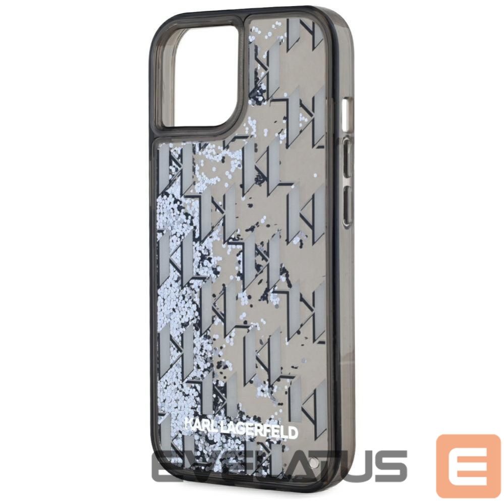Other goods Karl Lagerfeld Karl Lagerfeld Liquide Glitter Monogram Gradient iPhone 15 Case - Black