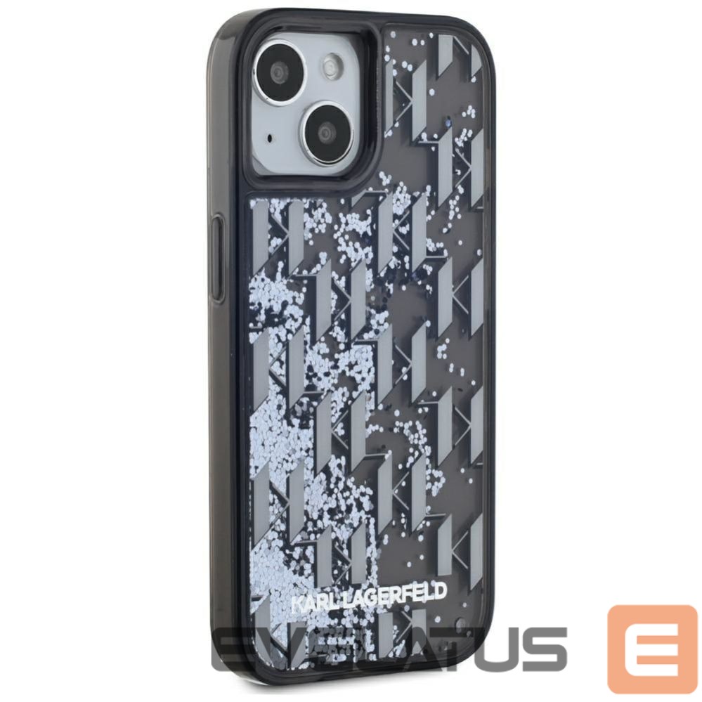 Other goods Karl Lagerfeld Karl Lagerfeld Liquide Glitter Monogram Gradient iPhone 15 Case - Black