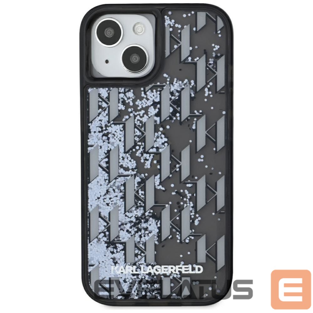 Other goods Karl Lagerfeld Karl Lagerfeld Liquide Glitter Monogram Gradient iPhone 15 Case - Black