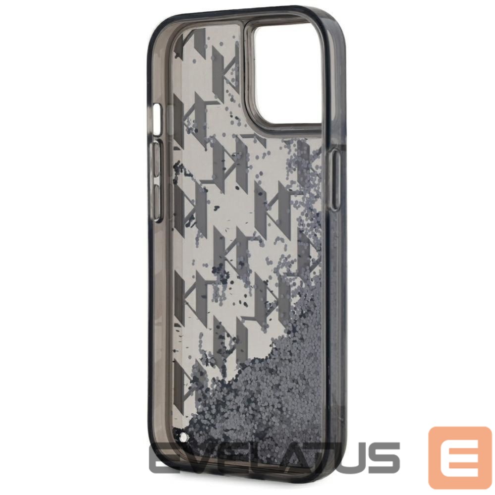 Other goods Karl Lagerfeld Karl Lagerfeld Liquide Glitter Monogram Gradient iPhone 15 Case - Black