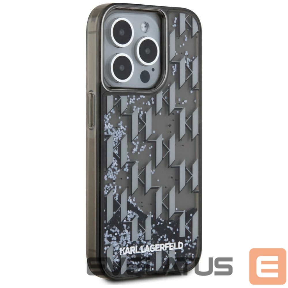 Other goods Karl Lagerfeld Karl Lagerfeld Liquide Glitter Monogram Gradient iPhone 15 Pro Max Case - Black