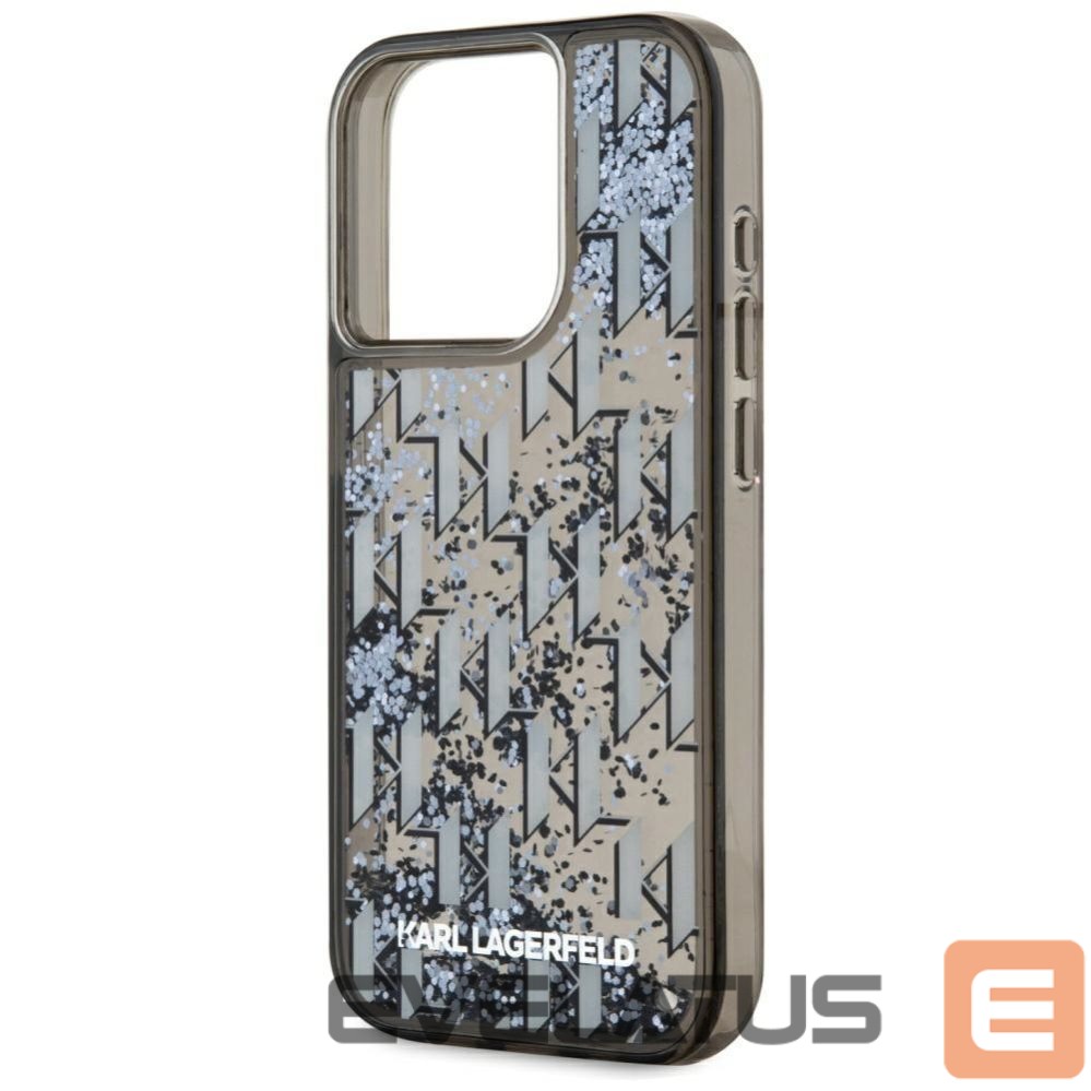 Other goods Karl Lagerfeld Karl Lagerfeld Liquide Glitter Monogram Gradient iPhone 15 Pro Max Case - Black