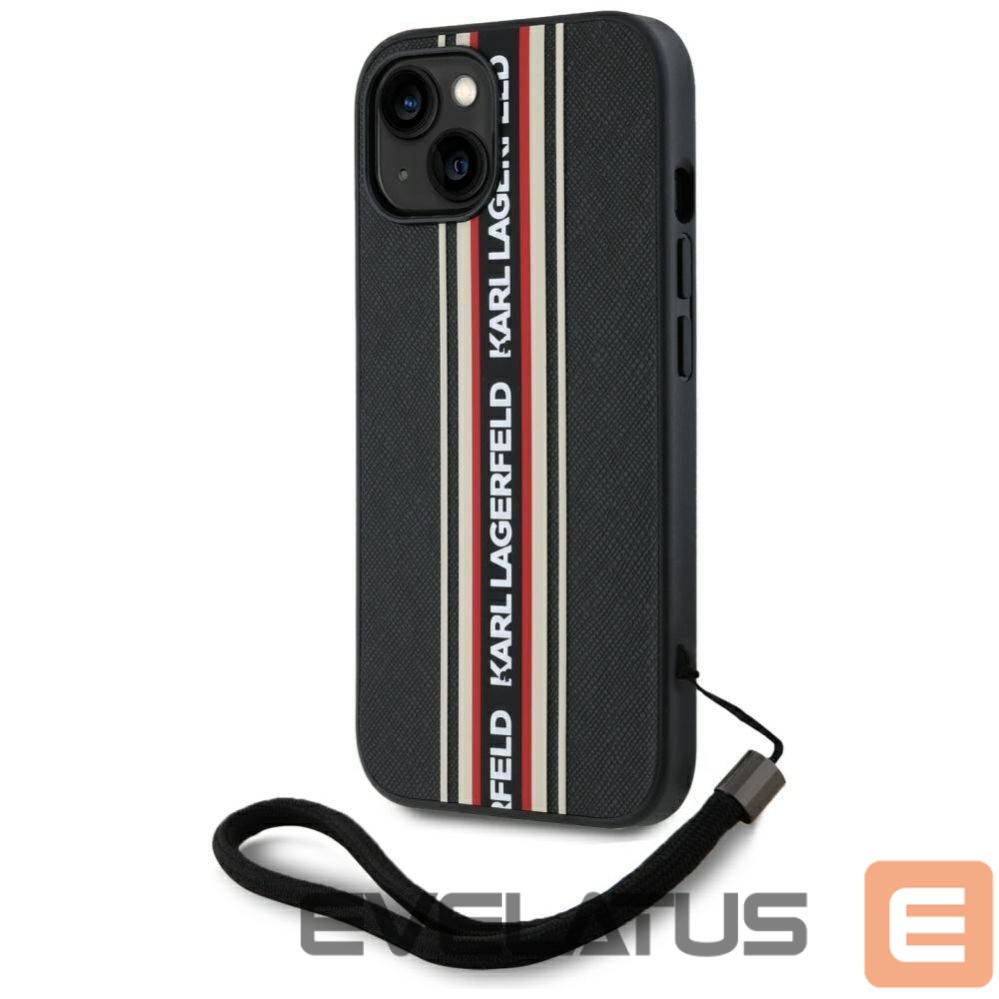 Other goods Karl Lagerfeld Karl Lagerfeld Saffiano Athleisure Stripes Cord iPhone 15 Case - Red