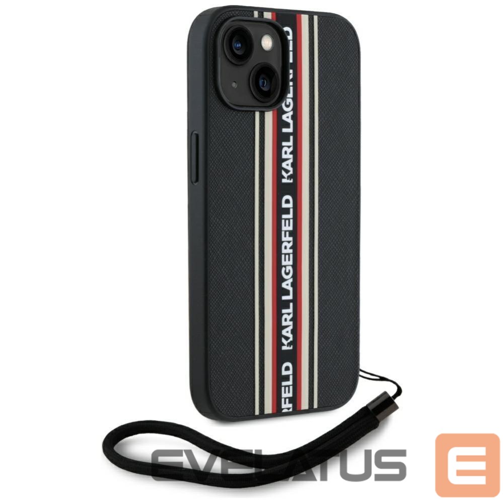 Other goods Karl Lagerfeld Karl Lagerfeld Saffiano Athleisure Stripes Cord iPhone 15 Case - Red