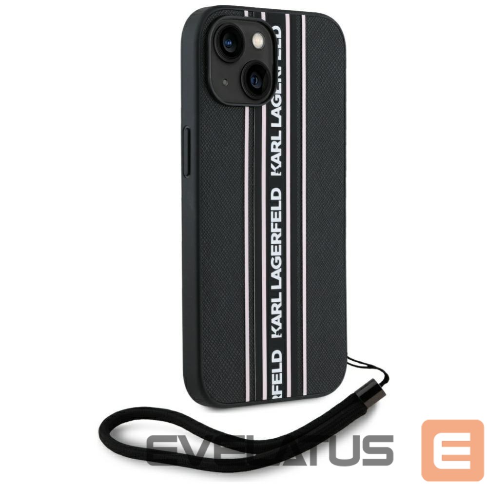 Other goods Karl Lagerfeld Karl Lagerfeld Saffiano Athleisure Stripes Cord iPhone 15 Case - Pink