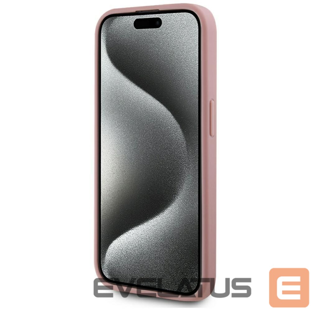 Other goods Karl Lagerfeld Karl Lagerfeld Wrinkled Metal Signature iPhone 15 Pro Case - Pink