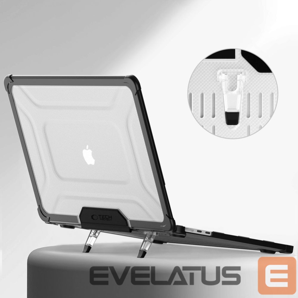 Other goods Tech-Protect Tech-Protect SmartShell Pro case for MacBook Air 13" 2023-2025 M2 / M3 / M4 - transparent and black
